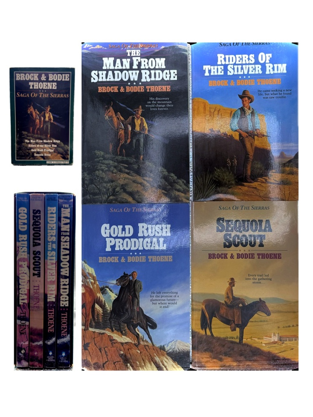 Saga of the Sierras Boxed Set Brock & Bodie Thoene 4 Book Western Christian